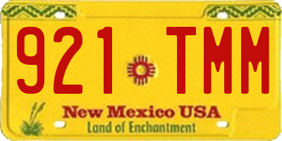 NM license plate 921TMM
