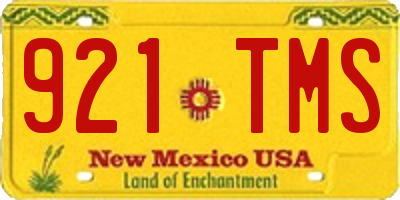 NM license plate 921TMS