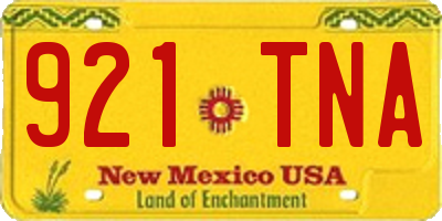 NM license plate 921TNA