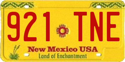 NM license plate 921TNE
