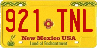 NM license plate 921TNL