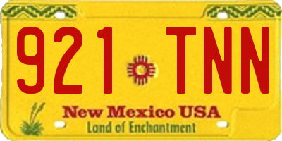 NM license plate 921TNN