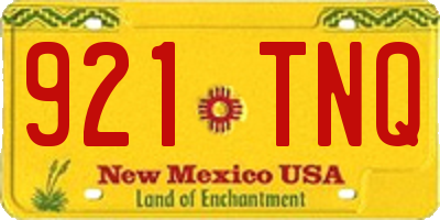 NM license plate 921TNQ