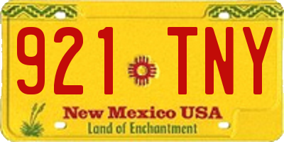 NM license plate 921TNY