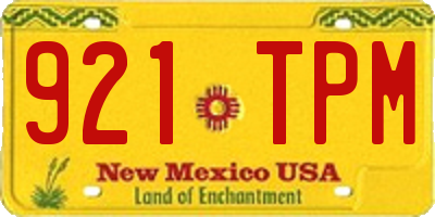 NM license plate 921TPM