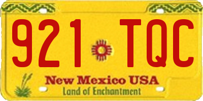 NM license plate 921TQC