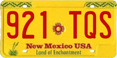 NM license plate 921TQS