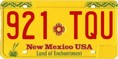 NM license plate 921TQU