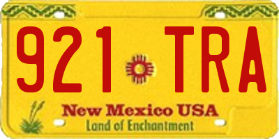 NM license plate 921TRA