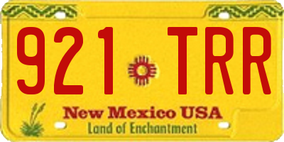 NM license plate 921TRR