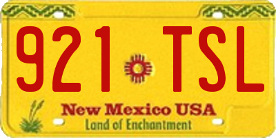 NM license plate 921TSL