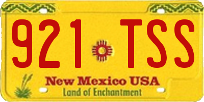 NM license plate 921TSS
