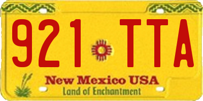 NM license plate 921TTA