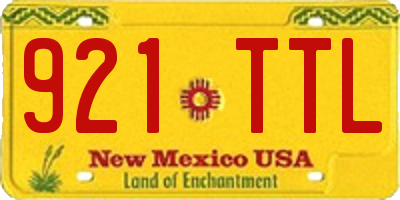 NM license plate 921TTL