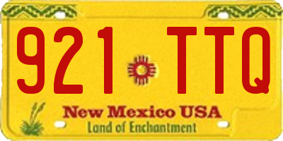NM license plate 921TTQ