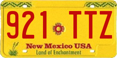 NM license plate 921TTZ