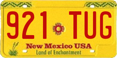 NM license plate 921TUG