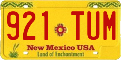 NM license plate 921TUM