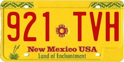 NM license plate 921TVH