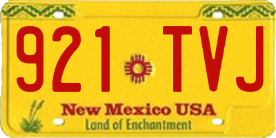 NM license plate 921TVJ
