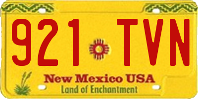 NM license plate 921TVN