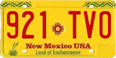 NM license plate 921TVO