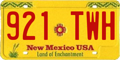 NM license plate 921TWH