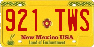 NM license plate 921TWS