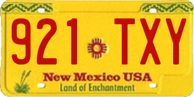 NM license plate 921TXY