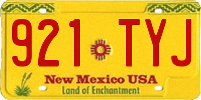 NM license plate 921TYJ