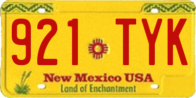 NM license plate 921TYK
