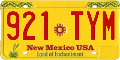 NM license plate 921TYM