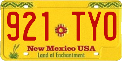 NM license plate 921TYO
