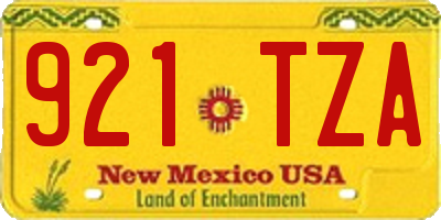 NM license plate 921TZA