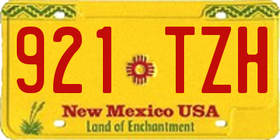 NM license plate 921TZH