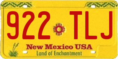 NM license plate 922TLJ