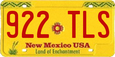 NM license plate 922TLS