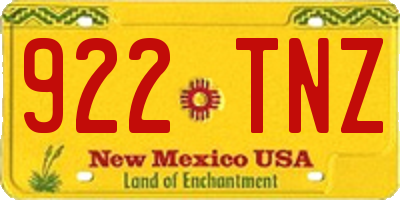 NM license plate 922TNZ