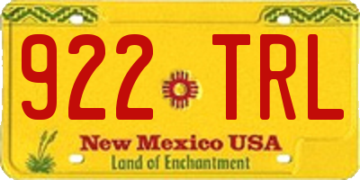 NM license plate 922TRL