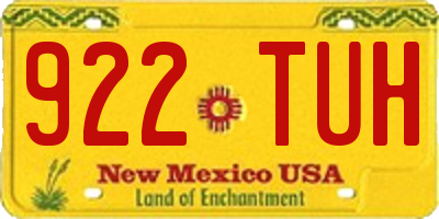 NM license plate 922TUH