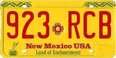 NM license plate 923RCB