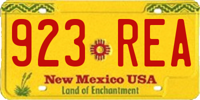 NM license plate 923REA