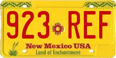 NM license plate 923REF