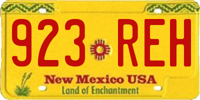 NM license plate 923REH
