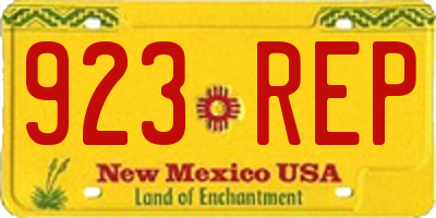 NM license plate 923REP