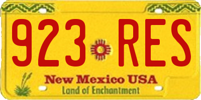 NM license plate 923RES