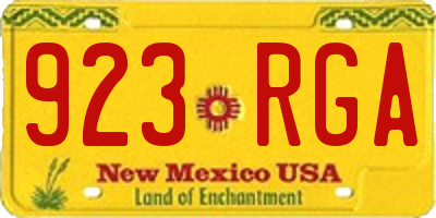 NM license plate 923RGA