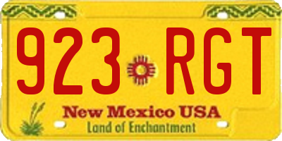 NM license plate 923RGT