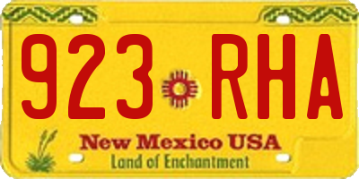 NM license plate 923RHA