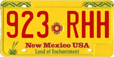 NM license plate 923RHH